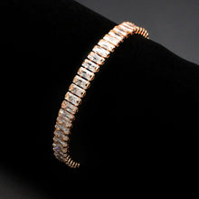 Load image into Gallery viewer, 3W1705 - Rose Gold Brass Bracelet with AAA Grade CZ in Clear