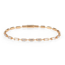 Load image into Gallery viewer, 3W1711 - Rose Gold Brass Bracelet with AAA Grade CZ in Clear