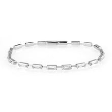Load image into Gallery viewer, 3W1712 - Rhodium Brass Bracelet with AAA Grade CZ in Clear