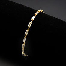 Load image into Gallery viewer, 3W1713 - Gold Brass Bracelet with AAA Grade CZ in Clear