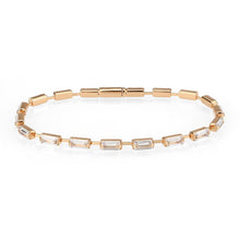 Load image into Gallery viewer, 3W1714 - Rose Gold Brass Bracelet with AAA Grade CZ in Clear