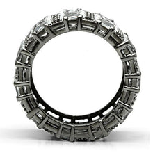 Load image into Gallery viewer, 3W171 - Ruthenium Brass Ring with AAA Grade CZ  in Clear