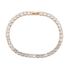 Load image into Gallery viewer, 3W1720 - Rose Gold Brass Bracelet with AAA Grade CZ in Clear