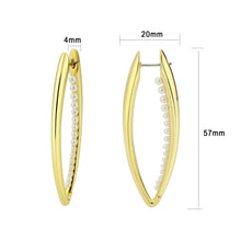 Load image into Gallery viewer, 3W1734G - Flash Gold Brass Earring with Synthetic in White