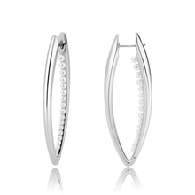Load image into Gallery viewer, 3W1734 - Imitation Rhodium Brass Earring with Synthetic in White