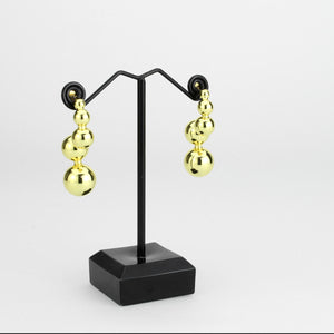 3W1752G - Flash Gold Brass Earring with NoStone in No Stone