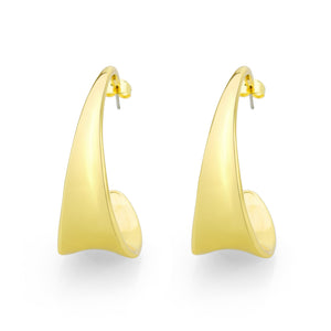 3W1755G - Flash Gold Brass Earring with NoStone in No Stone