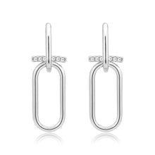 Load image into Gallery viewer, 3W1763 - Imitation Rhodium Brass Earring with AAA Grade CZ in Clear