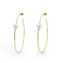 Load image into Gallery viewer, 3W1769G - Flash Gold Brass Earring with Synthetic in White