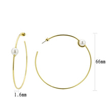 Load image into Gallery viewer, 3W1769G - Flash Gold Brass Earring with Synthetic in White
