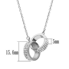Load image into Gallery viewer, 3W180 Rhodium Brass Chain Pendant with Top Grade Crystal in Clear