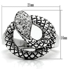 Load image into Gallery viewer, 3W183 - Rhodium Brass Ring with Top Grade Crystal  in Clear