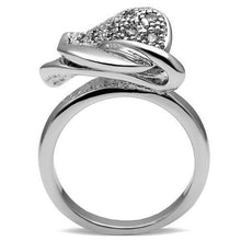 Load image into Gallery viewer, 3W200 - Rhodium Brass Ring with AAA Grade CZ  in Clear