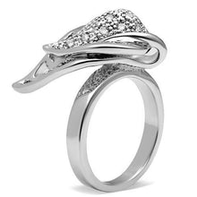 Load image into Gallery viewer, 3W200 - Rhodium Brass Ring with AAA Grade CZ  in Clear