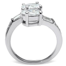 Load image into Gallery viewer, 3W203 - Rhodium Brass Ring with AAA Grade CZ  in Clear