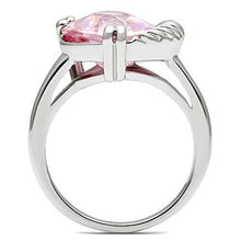 Load image into Gallery viewer, 3W206 - Rhodium Brass Ring with AAA Grade CZ  in Rose