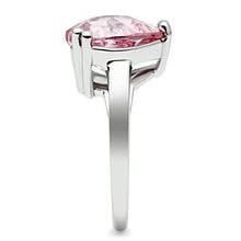 Load image into Gallery viewer, 3W206 - Rhodium Brass Ring with AAA Grade CZ  in Rose