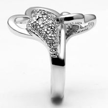 Load image into Gallery viewer, 3W213 - Rhodium Brass Ring with AAA Grade CZ  in Clear