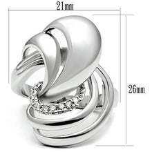 Load image into Gallery viewer, 3W237 - Rhodium Brass Ring with AAA Grade CZ  in Clear