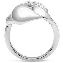 Load image into Gallery viewer, 3W237 - Rhodium Brass Ring with AAA Grade CZ  in Clear