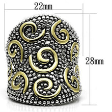 Load image into Gallery viewer, 3W243 - Reverse Two-Tone Brass Ring with No Stone