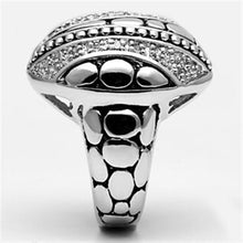 Load image into Gallery viewer, 3W244 - Rhodium Brass Ring with AAA Grade CZ  in Clear