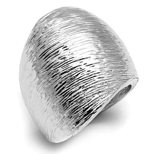 3W256 - Rhodium Brass Ring with No Stone