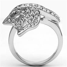 Load image into Gallery viewer, 3W260 - Rhodium Brass Ring with Top Grade Crystal  in Clear