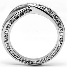 Load image into Gallery viewer, 3W264 - Rhodium Brass Ring with Top Grade Crystal  in Clear