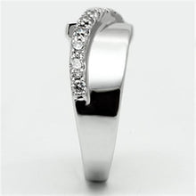 Load image into Gallery viewer, 3W267 - Rhodium Brass Ring with AAA Grade CZ  in Clear