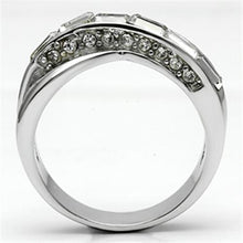 Load image into Gallery viewer, 3W269 - Rhodium Brass Ring with Top Grade Crystal  in Clear