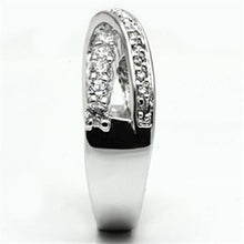 Load image into Gallery viewer, 3W274 - Rhodium Brass Ring with AAA Grade CZ  in Clear