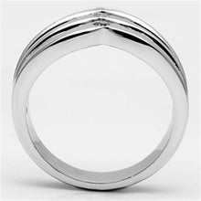Load image into Gallery viewer, 3W276 - Rhodium Brass Ring with AAA Grade CZ  in Clear