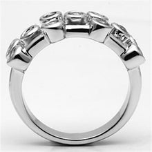 Load image into Gallery viewer, 3W280 - Rhodium Brass Ring with AAA Grade CZ  in Clear