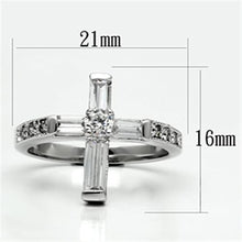 Load image into Gallery viewer, 3W288 - Rhodium Brass Ring with AAA Grade CZ  in Clear