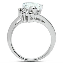 Load image into Gallery viewer, 3W292 - Rhodium Brass Ring with AAA Grade CZ  in Clear