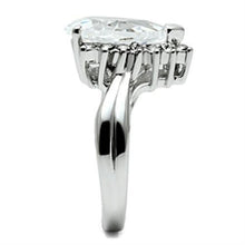 Load image into Gallery viewer, 3W292 - Rhodium Brass Ring with AAA Grade CZ  in Clear