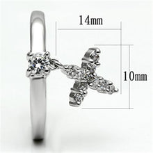 Load image into Gallery viewer, 3W293 - Rhodium Brass Ring with AAA Grade CZ  in Clear