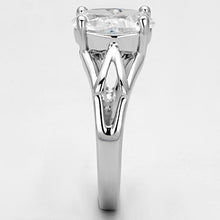 Load image into Gallery viewer, 3W308 - Rhodium Brass Ring with AAA Grade CZ  in Clear