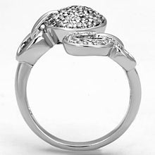 Load image into Gallery viewer, 3W321 - Rhodium Brass Ring with AAA Grade CZ  in Clear