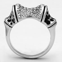 Load image into Gallery viewer, 3W324 - Rhodium Brass Ring with AAA Grade CZ  in Clear