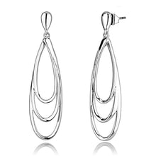 Load image into Gallery viewer, 3W349 - Rhodium Brass Earrings with No Stone