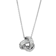 Load image into Gallery viewer, 3W408 - Rhodium Brass Necklace with Top Grade Crystal  in Clear