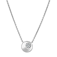 Load image into Gallery viewer, 3W431 Rhodium Brass Necklace with AAA Grade CZ in Clear