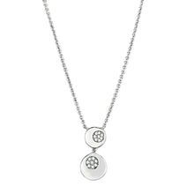Load image into Gallery viewer, 3W435 - Rhodium Brass Necklace with AAA Grade CZ  in Clear