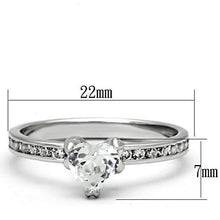 Load image into Gallery viewer, 3W527 - Rhodium Brass Ring with AAA Grade CZ  in Clear