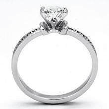 Load image into Gallery viewer, 3W527 - Rhodium Brass Ring with AAA Grade CZ  in Clear
