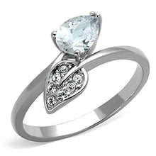 Load image into Gallery viewer, 3W584 - Rhodium Brass Ring with AAA Grade CZ  in Clear