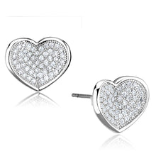 Load image into Gallery viewer, 3W668 - Rhodium Brass Earrings with AAA Grade CZ  in Clear