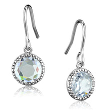 Load image into Gallery viewer, 3W698 - Rhodium Brass Earrings with AAA Grade CZ  in Clear